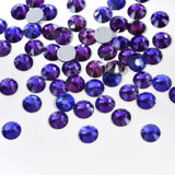 Purple Glass Round Flat Back Loose Rhinestones