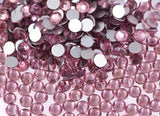 Light Amethyst Glass Round Flat Back Loose Rhinestones