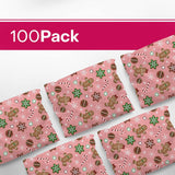 10x13 Poly Mailers, Self Sealing Mailing Envelopes, Multipurpose Bags - 100pcs - Pink Christmas