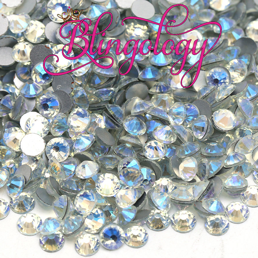 Northern Light Glass Round Flat Back Loose Rhinestones