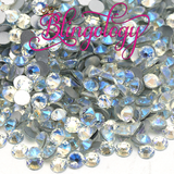 Northern Light Glass Round Flat Back Loose Rhinestones