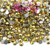 Sunshine Glass Round Flat Back Loose Rhinestones