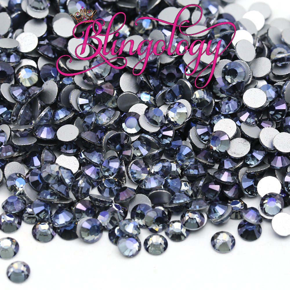 Ghost Purple Glass Round Flat Back Loose Rhinestones