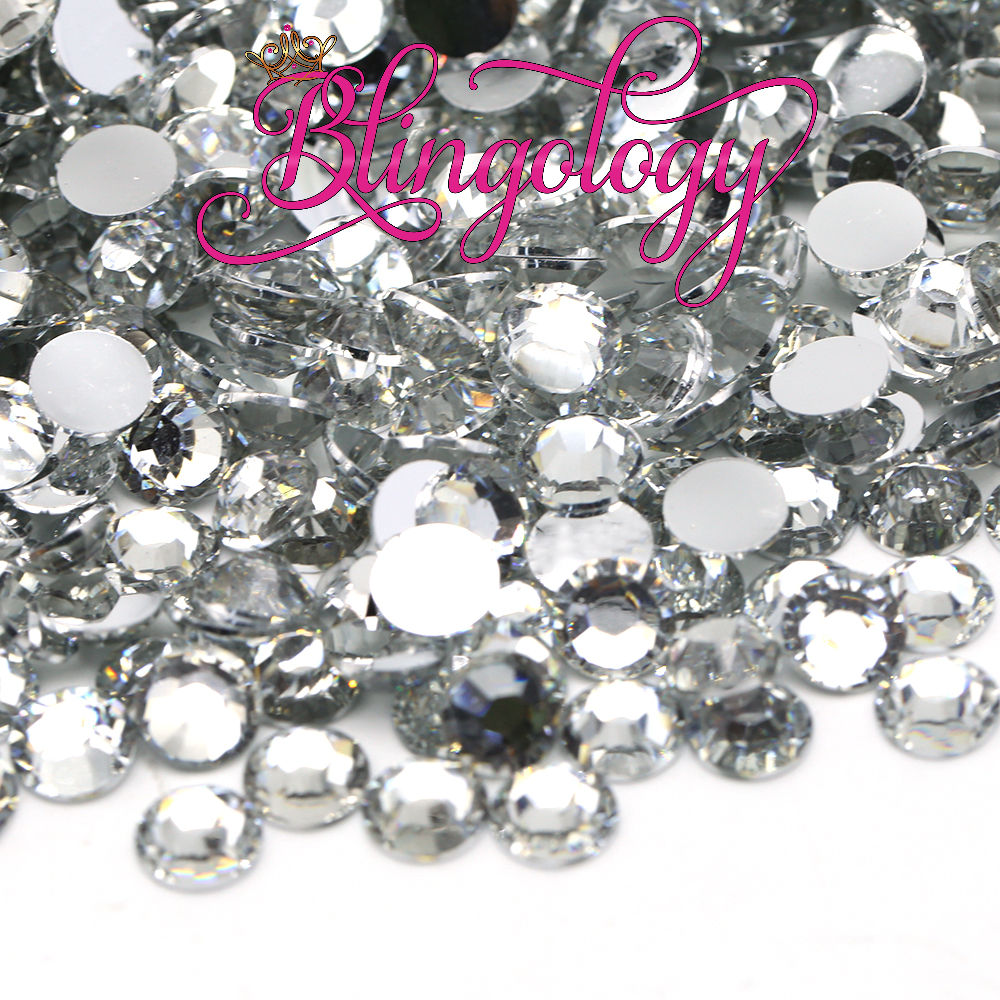 Clear Resin Round Flat Back Loose Rhinestones
