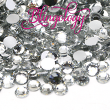Clear Resin Round Flat Back Loose Rhinestones