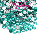 Blue Zircon Resin Round Flat Back Loose Rhinestones **DISCONTINUE**