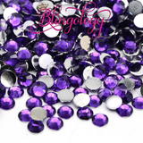 Amethyst Resin Round Flat Back Loose Rhinestones