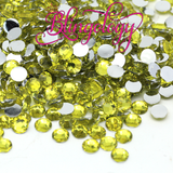 Citrine Resin Round Flat Back Loose Rhinestones