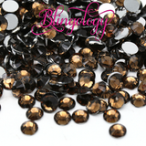Dark Coffee Resin Round Flat Back Loose Rhinestones