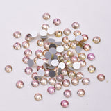 Pink Champagne Glass Round Flat Back Loose Rhinestones