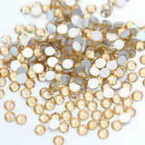 Gold Champagne Glass Round Flat Back Loose Rhinestones
