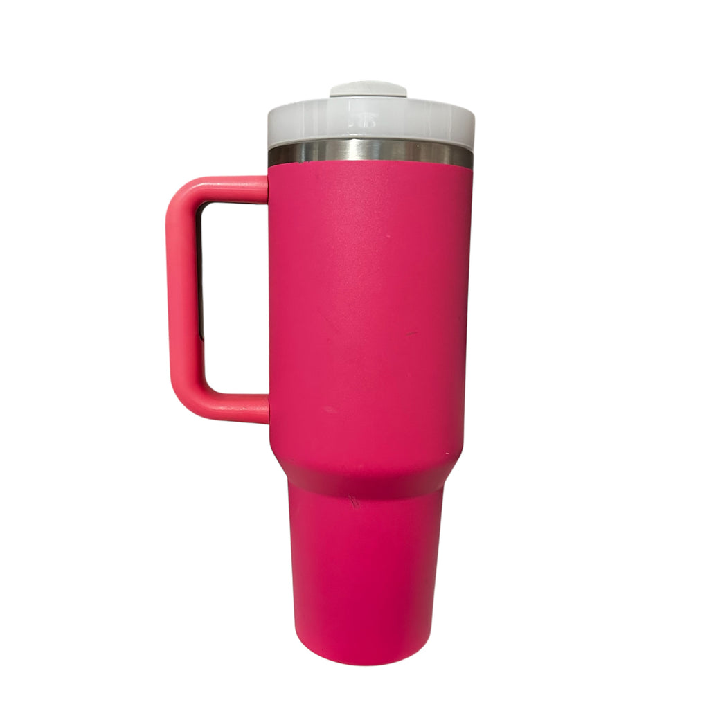 40oz Stainless Steel Tumbler - Hot Pink/Grey