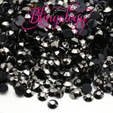 Hematite Jelly Resin Round Flat Back Loose Rhinestones