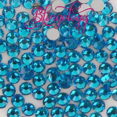 Sky Blue Resin Round Flat Back Loose Rhinestones
