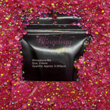Hot Pink AB Transparent Jelly Resin Round Flat Back Loose Rhinestones