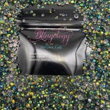 Black Diamond AB Transparent Jelly Resin Round Flat Back Loose Rhinestones