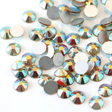 Morning Light Glass Round Flat Back Loose Rhinestones