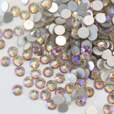 Sparkling Champagne Amethyst Glass Round Flat Back Loose Rhinestones