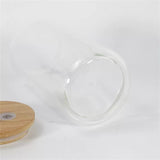 16oz Snow Globe Glass Double Wall Sublimation Tumbler Pre Drilled Snowglobe Beer Can with Bamboo Lid & Straw