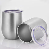 Stainless Steel Wine Tumbler 12 oz Double-insulated Stemless Glass