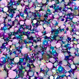2-10mm Mixed Pearls and Rhinestones Resin Round Flat Back Loose Pearls #3 - 2000pcs