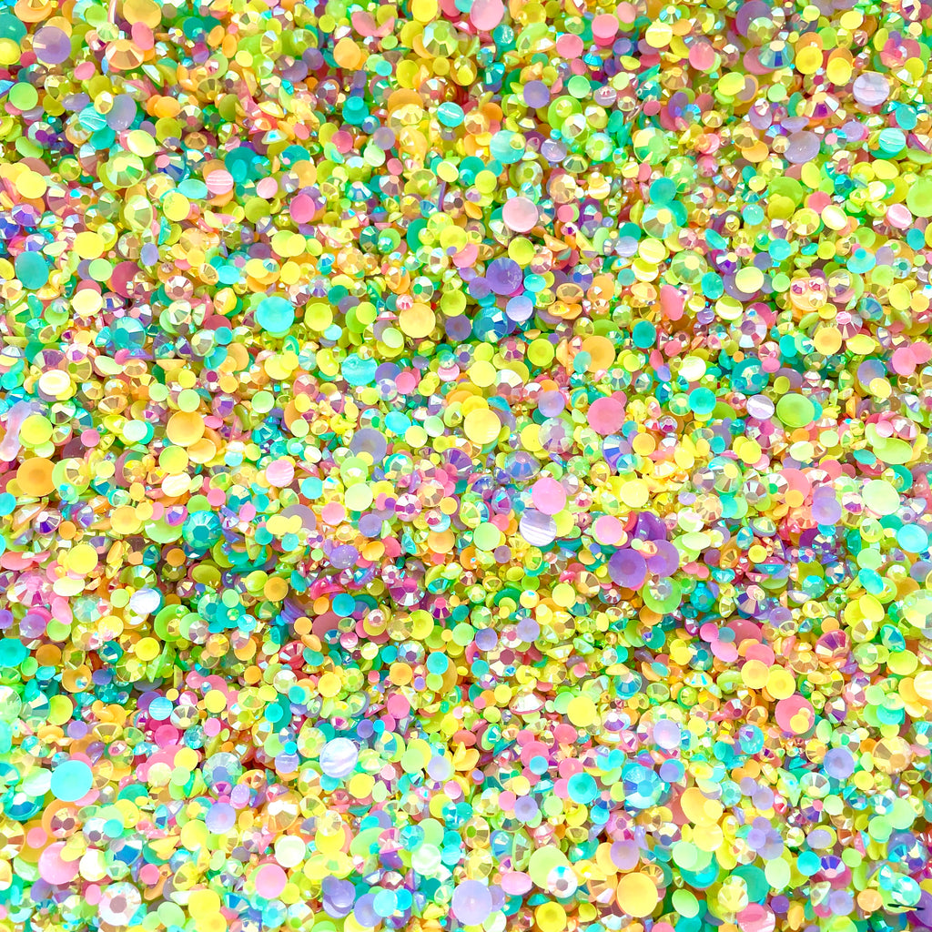 2-6mm Easter 2022 Mixed Jelly Rhinestones Round Flat Back Loose Rhinestones #51 - 5000pcs
