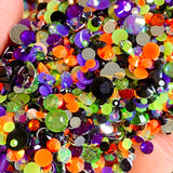 2-6mm Mixed Halloween Jelly Round Flat Back Loose Rhinestones #36 - 5000pcs