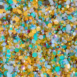 2-6mm Mixed Beach Life Jelly Round Flat Back Loose Rhinestones #39 - 5000pcs