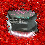 Medium Siam Transparent Jelly Resin Round Flat Back Loose Rhinestones