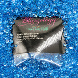 Blue Transparent Jelly Resin Round Flat Back Loose Rhinestones