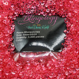 Pink Transparent Jelly Resin Round Flat Back Loose Rhinestones