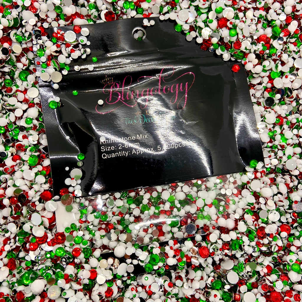 2-6mm Mixed HOLIDAY 2021 Round Flat Back Loose Rhinestones #56 - 5000pcs