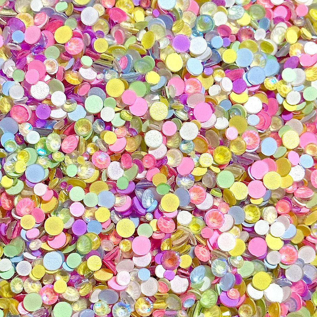 SS6-SS20/2-5mm Easter 2023 Glass Luminescent Round Flat Back Rhinestones Mixed Set #27 - 1000pcs