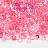 Pink Transparent Jelly Resin Round Flat Back Loose Rhinestones