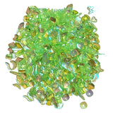 Mixed Shape Resin Rhinestones Light Peridot Green AB Transparent Rhinestones, Heart, Round, Star, Moon, Diamond Flat Back Loose Rhinestones - 500pcs