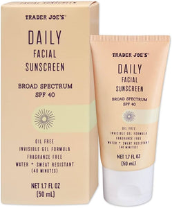 Trader Joe's Daily Facial Sunscreen SPF 40 1.7 fl. oz. / 50 mL *NIB