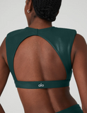 NWT ALO Yoga Super Shine Flash Sports Bra Shine On Size Midnight Green Size XS