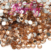 Champagne Glass Round Flat Back Loose Rhinestones