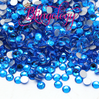 Capri Glass Round Flat Back Loose Rhinestones