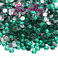 Blue Zircon Glass Round Flat Back Loose Rhinestones