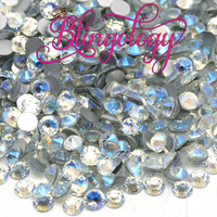 Northern Light Glass Round Flat Back Loose Rhinestones