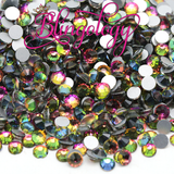 Rainbow Glass Round Flat Back Loose Rhinestones