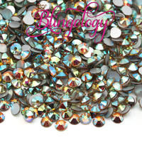 Morning Light Glass Round Flat Back Loose Rhinestones