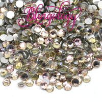 Pink Champagne Glass Round Flat Back Loose Rhinestones