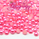 Bubblegum Pearls Resin Round Flat Back Loose Pearls