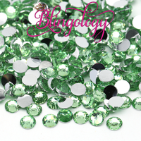 Peridot Resin Round Flat Back Loose Rhinestones