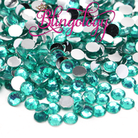 Blue Zircon Resin Round Flat Back Loose Rhinestones **DISCONTINUE**