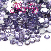 Light Amethyst Resin Round Flat Back Loose Rhinestones