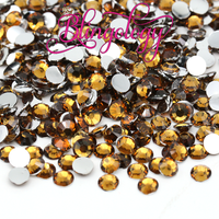 Coffee Resin Round Flat Back Loose Rhinestones