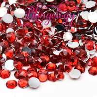 Medium Siam Resin Round Flat Back Loose Rhinestones